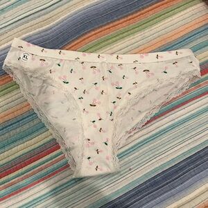 NWT Aeropostale White Cherry Print Panties Size XL